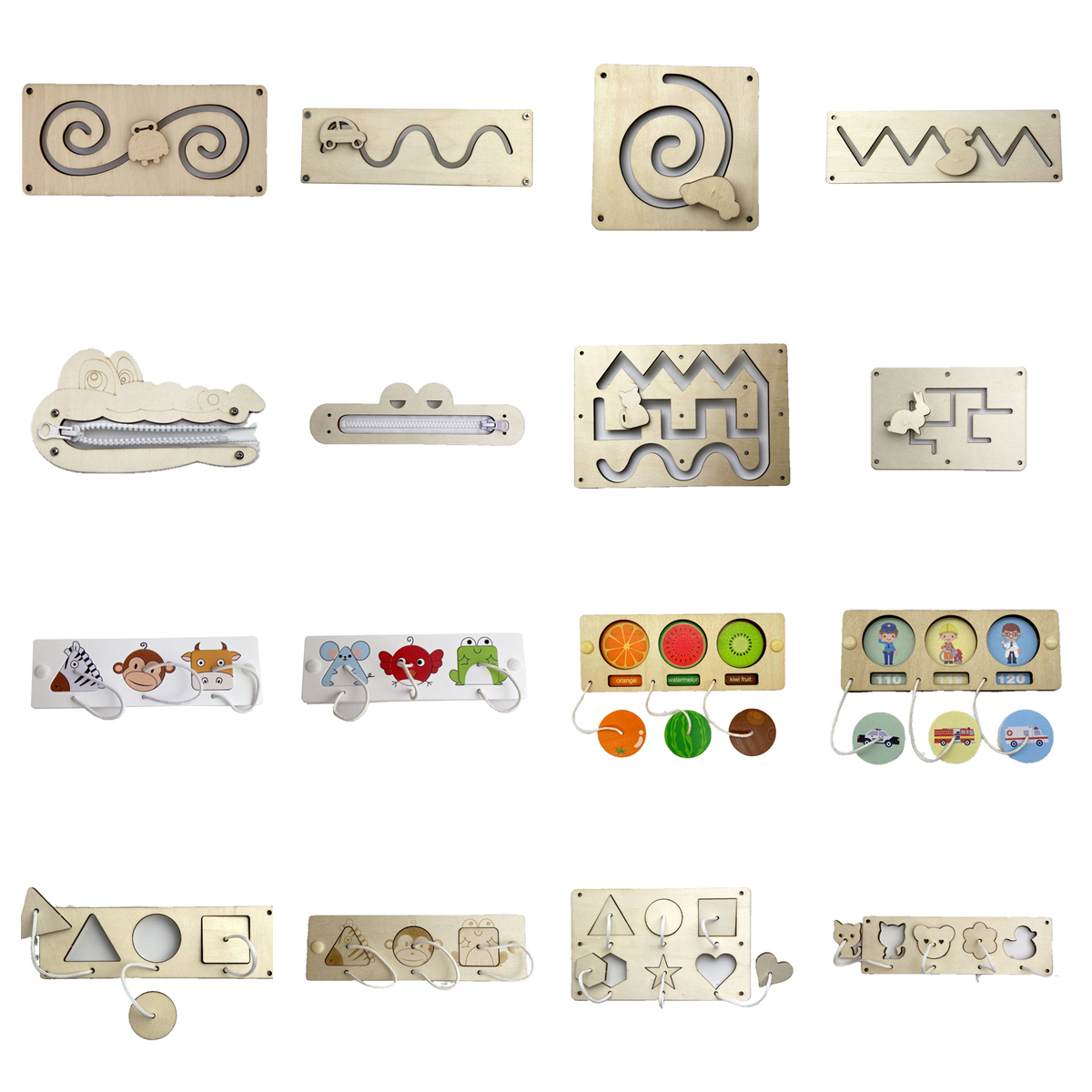 Kids Education Material - Planche de Bricolage Montessori en Bois