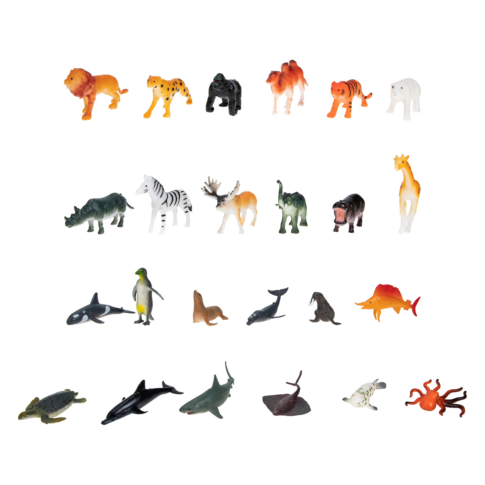 Kids Early Education Photos - Ensemble de 24 figurines d'animaux marins