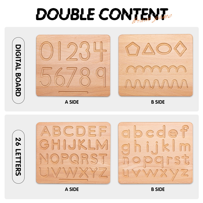 Alphabet anglais en bois doubl - Kids Education Material avis et prix